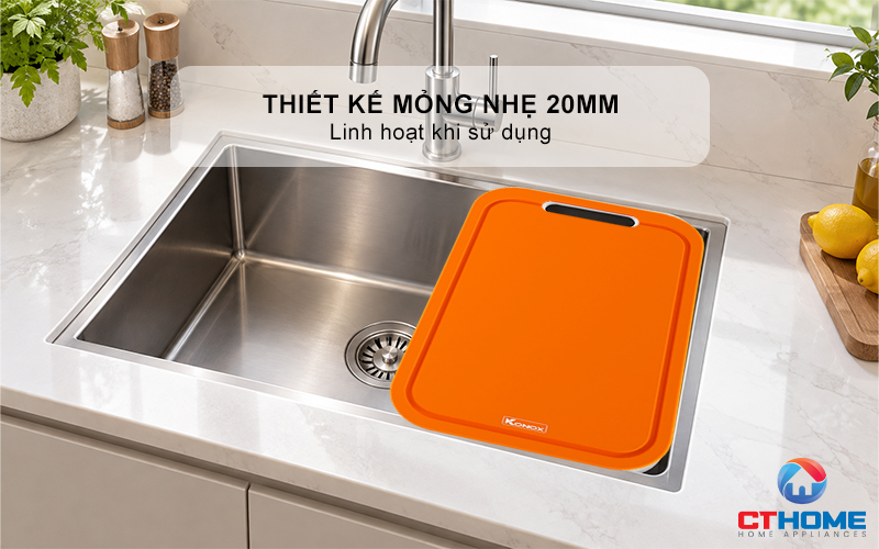 THỚT NHỰA PE KONOX CUTTING BOARD CB07-O MÀU CAM  CB07O 2