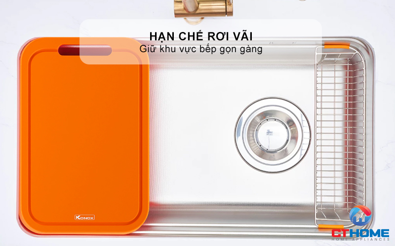 THỚT NHỰA PE KONOX CUTTING BOARD CB07-O MÀU CAM  CB07O 3