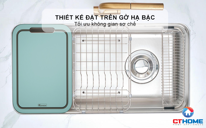 THỚT SỢI GỖ CUTTING BOARD KONOX CB500PP MÀU XANH 1