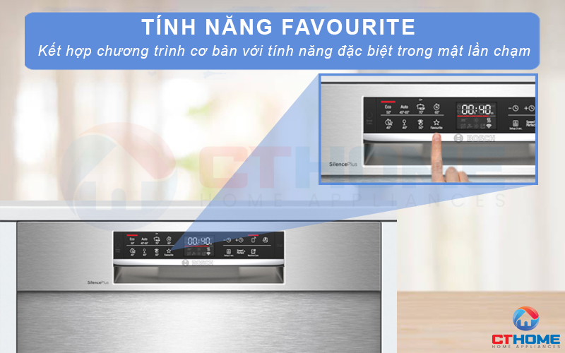 Tính năng Favourite giúp kết hợp 1 chương trình cơ bản và 1 tính năng đặc biệt khác