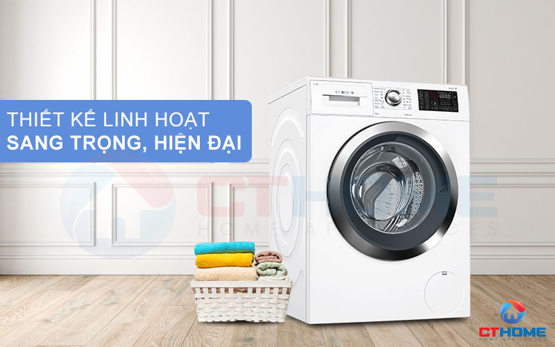 Máy giặt Bosch WAT286H8SG được thiết kế linh hoạt, kiểu dáng sang trọng và hiện đại