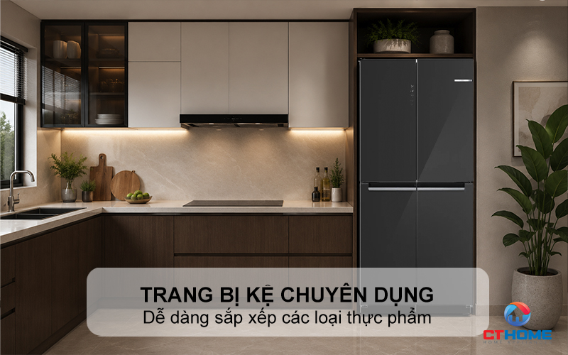 Hệ thống ngăn đông khoa học với kệ và ngăn kéo chuyên dụng