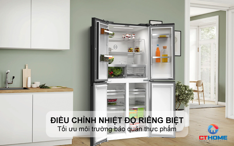 Điều chỉnh nhiệt độ riêng biệt giữa ngăn lạnh và ngăn đông