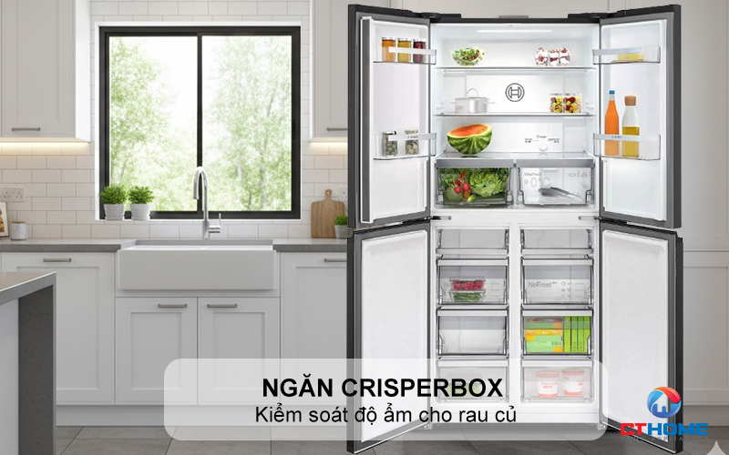 Ngăn CrisperBox kiểm soát độ ẩm cho rau củ