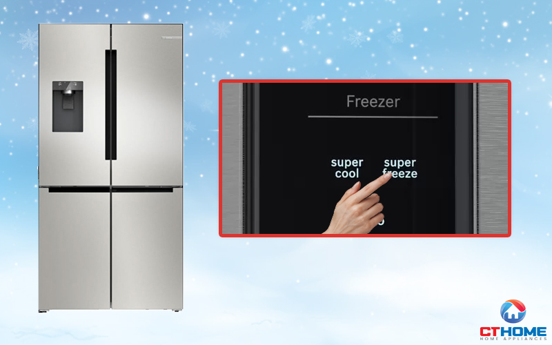 Tự động làm lạnh ngăn đá nhanh chóng với công nghệ Superfreezing