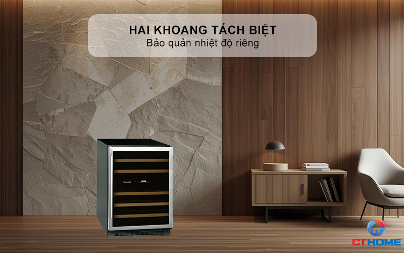 Hai khoang tách biệt bảo quản nhiệt độ riêng