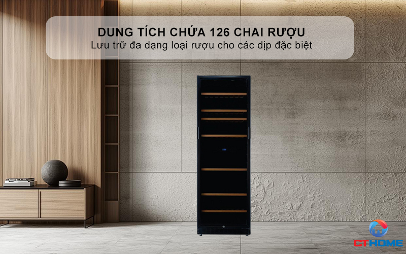 Dung tích 126 chai rượu vang tiêu chuẩn