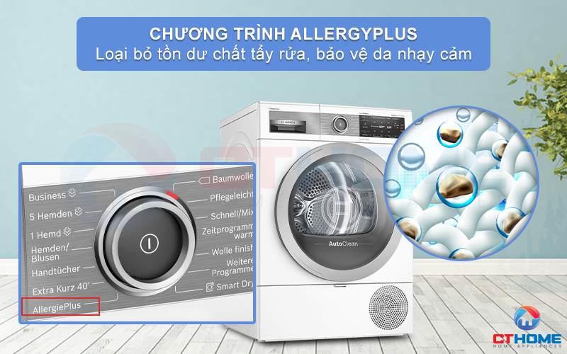 Chương trình AllergyPlus diệt khuẩn, bảo vệ làn da nhạy cảm