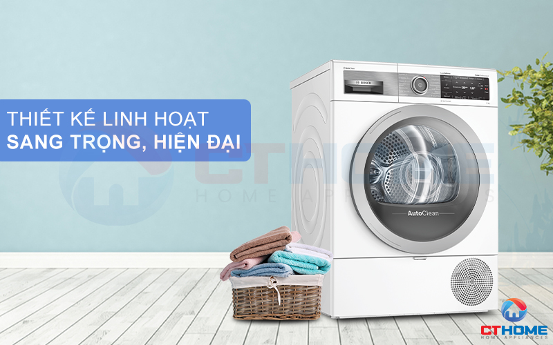 Máy sấy Bosch WTX87E40 được thiết kế linh hoạt, sang trọng và hiện đại.