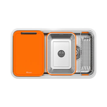 CHẬU RỬA INOX 1 HỐ KONOX R50 TARI 8047SU PHONG CÁCH NHẬT