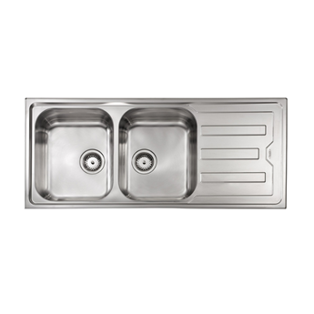 CHẬU RỬA BÁT 2 HỐ RỬA 1 BÀN CHỜ 010017 CRISTAL BỀ MẶT MỊN