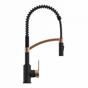 VÒI RỬA BÁT WK 3 KITCHEN FAUCET BLACK/ ROSE GOLD WITH SPIRAL SPRING - 700557