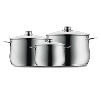 BỘ NỒI WMF DIADEM PLUS 3 MÓN COOKWARE SET THÉP KHÔNG GỈ CAO CẤP - 0730036040